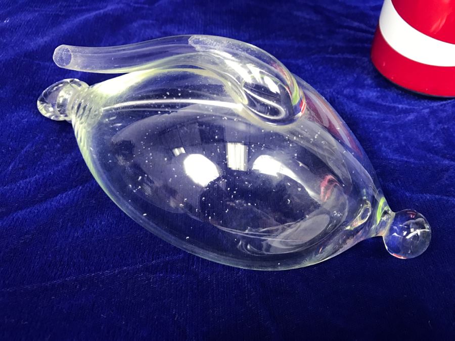 Hand Blown Glass Wall Hanging Barometer [Photo 2]