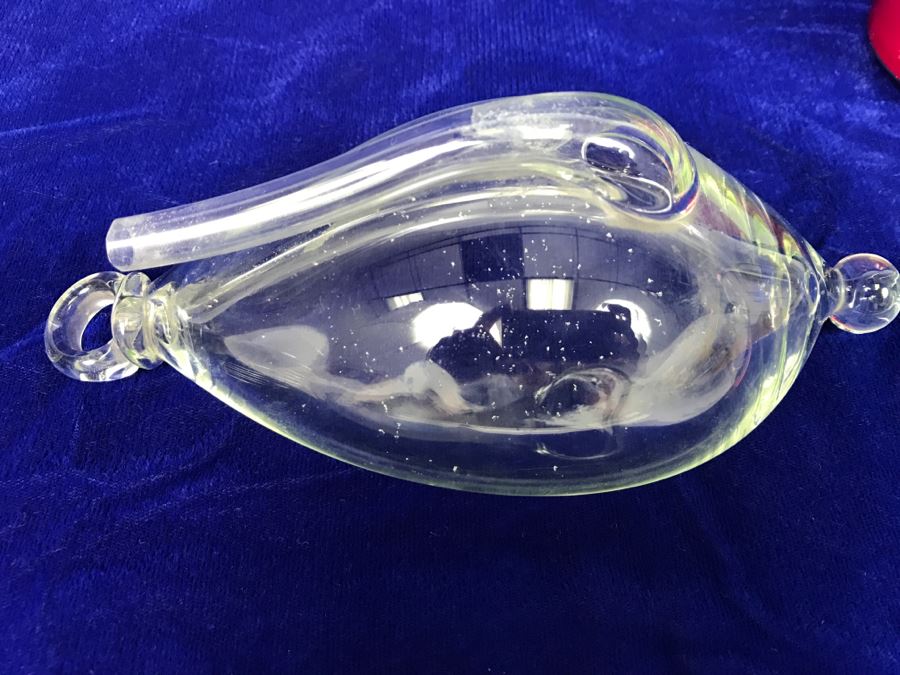 Hand Blown Glass Wall Hanging Barometer [Photo 3]
