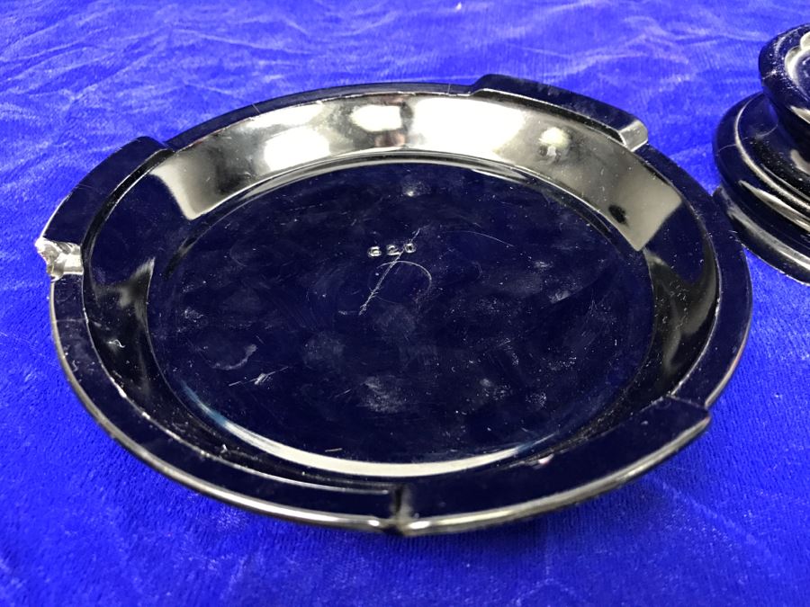 Pair Of Deep Purple Glass Stands [Photo 6]