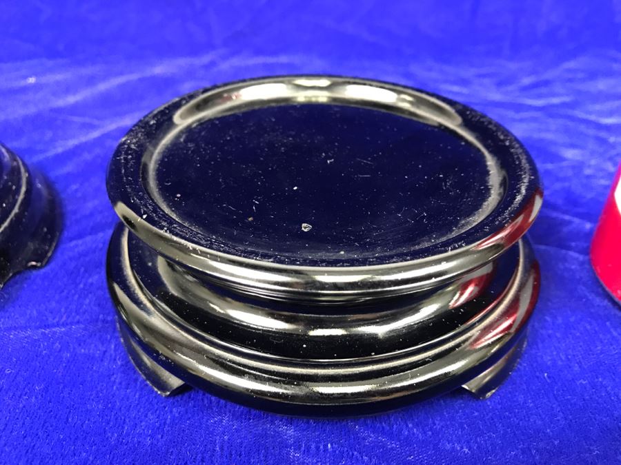 Pair Of Deep Purple Glass Stands [Photo 7]