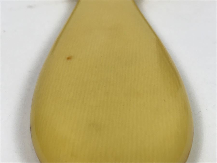 Vintage Bone Hand Vanity Mirror Beveled Glass [Photo 8]