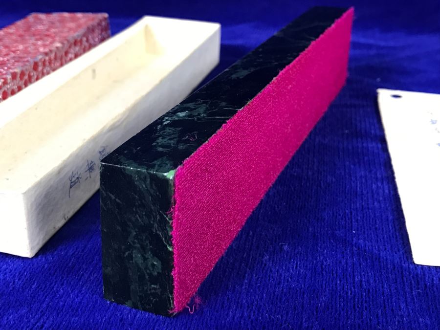 Chinese Carved Stone Paperweight With Poem In Original Box Believe Poem Is By Li Shang Yin Of Tang [Photo 8]