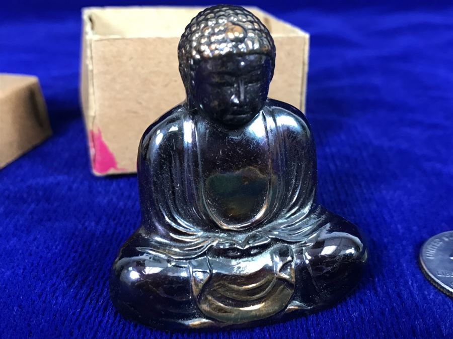 Small Signed Metallic Buddha Statue Figurine [Photo 3]