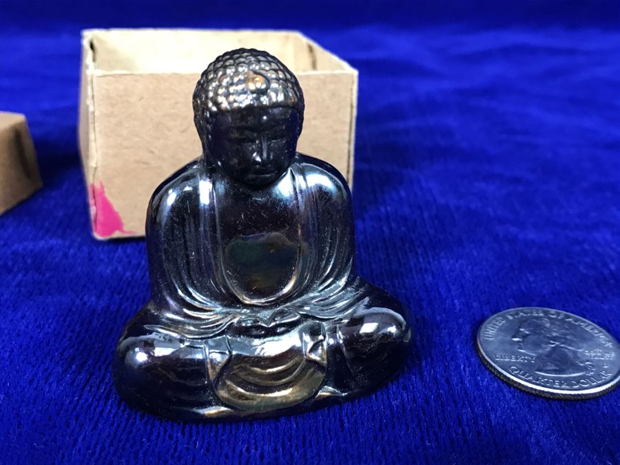 Small Signed Metallic Buddha Statue Figurine [Photo 1]