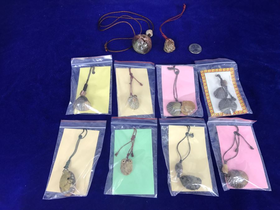 Collection Of 10 New Chinese Folk Art Jewelry Pendant Necklaces