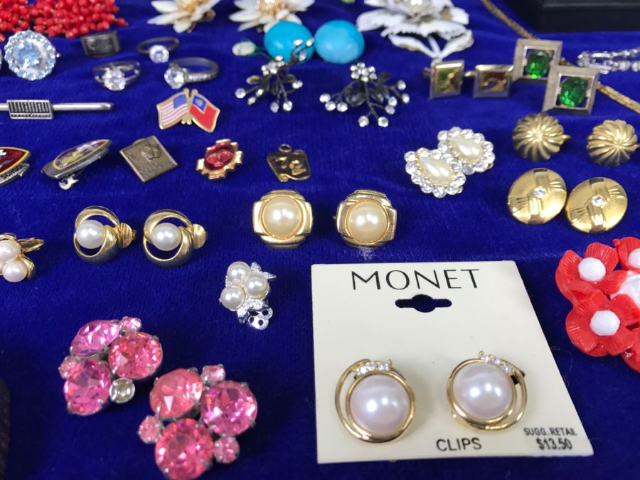 Huge Collection Of Vintage Costume Jewelry Hong Kong Some Sterling Silver See All Photos [Photo 8]