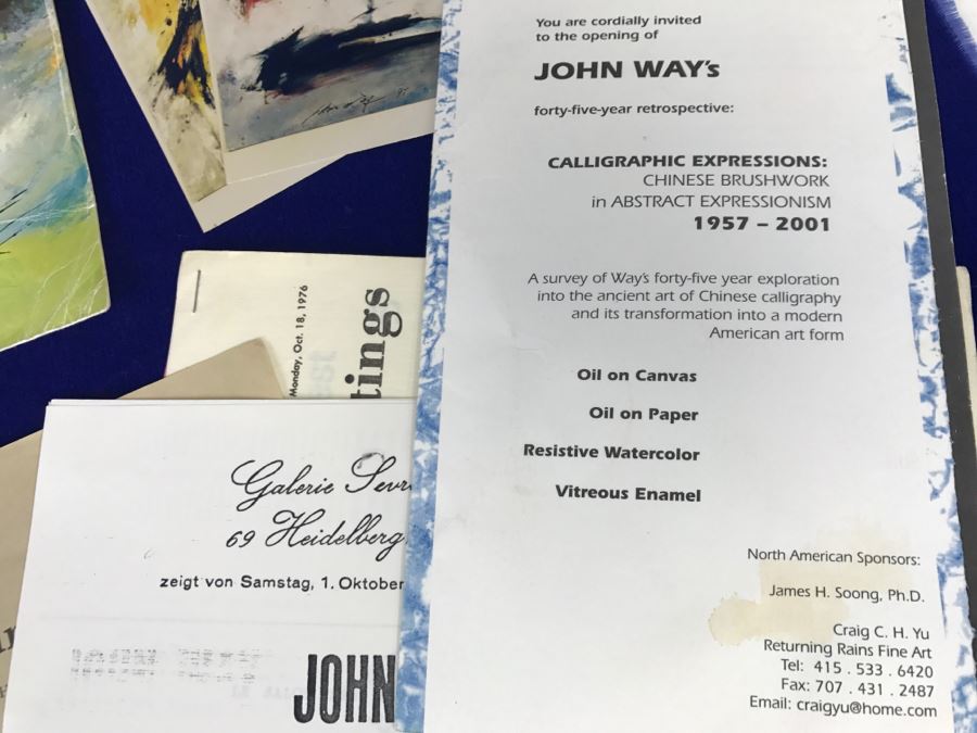 Collection Of Artist John Way's Slides Of Original Art, Art Show Programs, Bio And Artwork Cards [Photo 17]