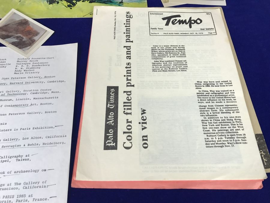 Collection Of Artist John Way's Slides Of Original Art, Art Show Programs, Bio And Artwork Cards [Photo 20]