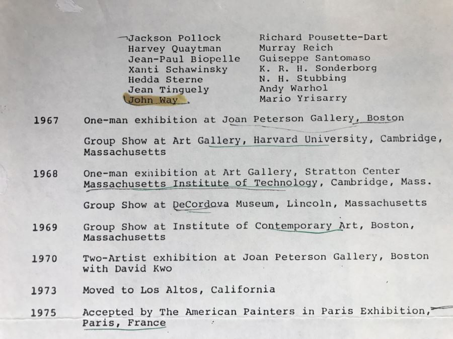 Collection Of Artist John Way's Slides Of Original Art, Art Show Programs, Bio And Artwork Cards [Photo 4]