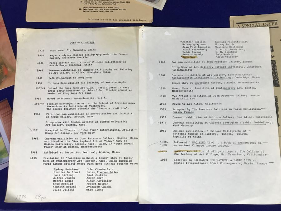 Collection Of Artist John Way's Slides Of Original Art, Art Show Programs, Bio And Artwork Cards [Photo 7]