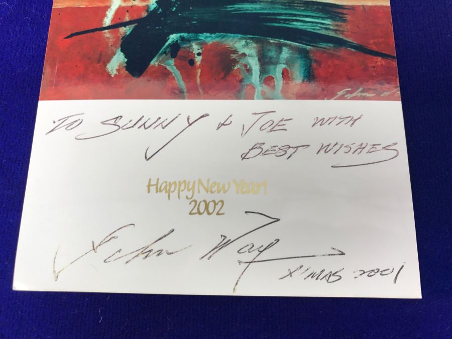 Pair Of Signed John Way Artist Picture Postcards From 2000 / 2001 - John Way Has Exhibited Alongside Artists Like Jackson Pollock And Andy Warhol In The Sixties ** See more JOHN WAY items below ** [Photo 5]