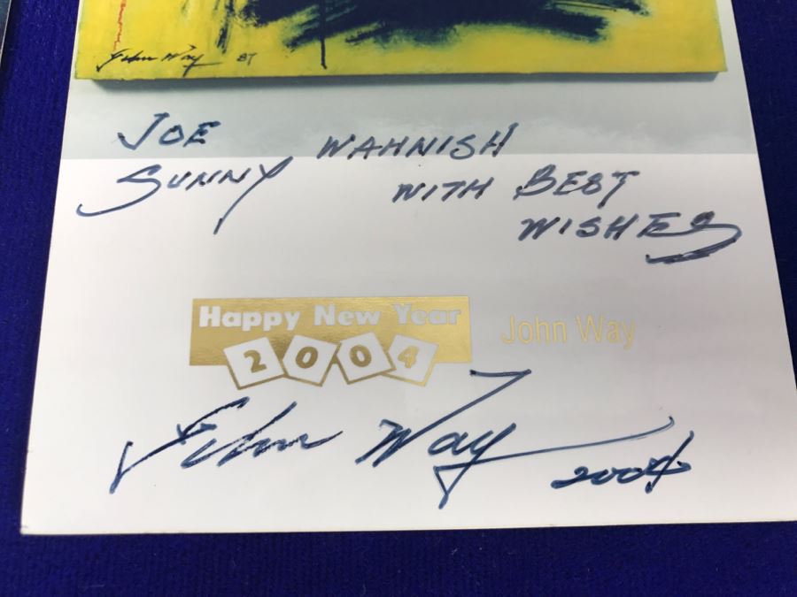 Pair Of Signed John Way Artist Picture Postcards From 2004 / 2005 [Photo 3]