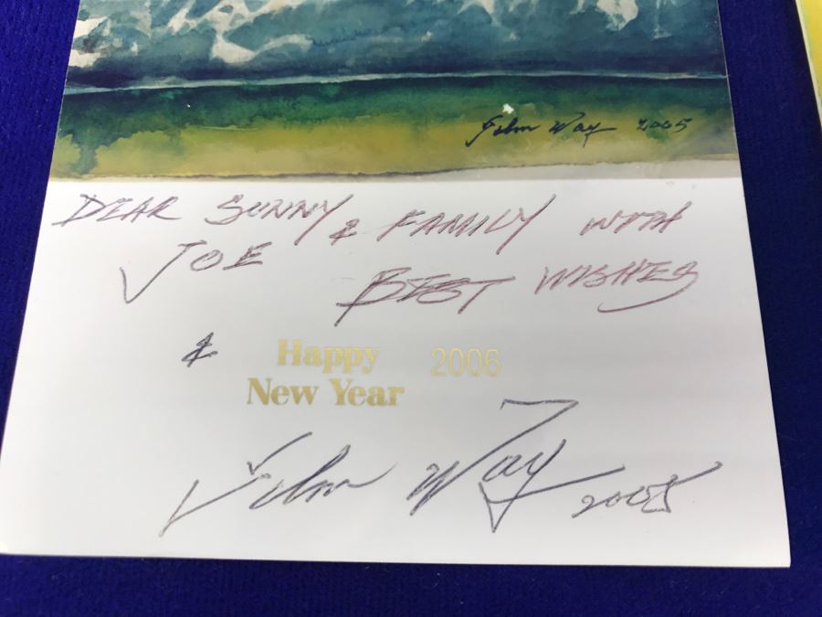 Pair Of Signed John Way Artist Picture Postcards From 2004 / 2005 [Photo 5]