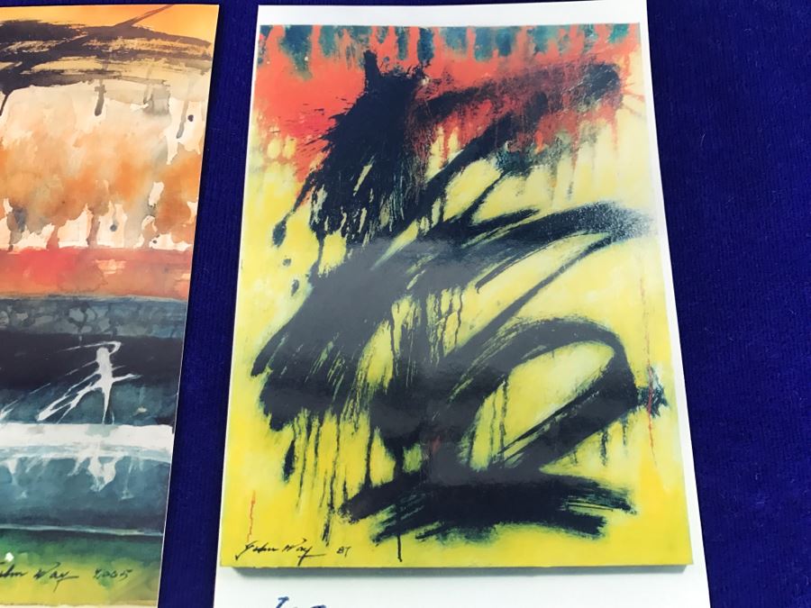 Pair Of Signed John Way Artist Picture Postcards From 2004 / 2005 [Photo 2]