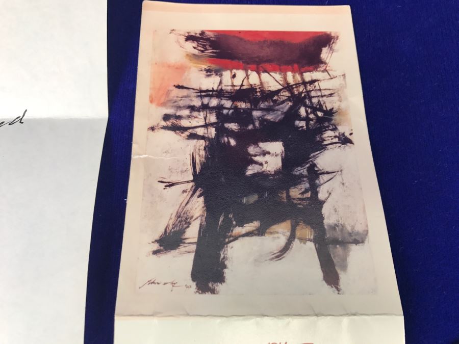 Artist John Way Signed Personalized Letter And Signed Picture Postcard From 1991 [Photo 2]