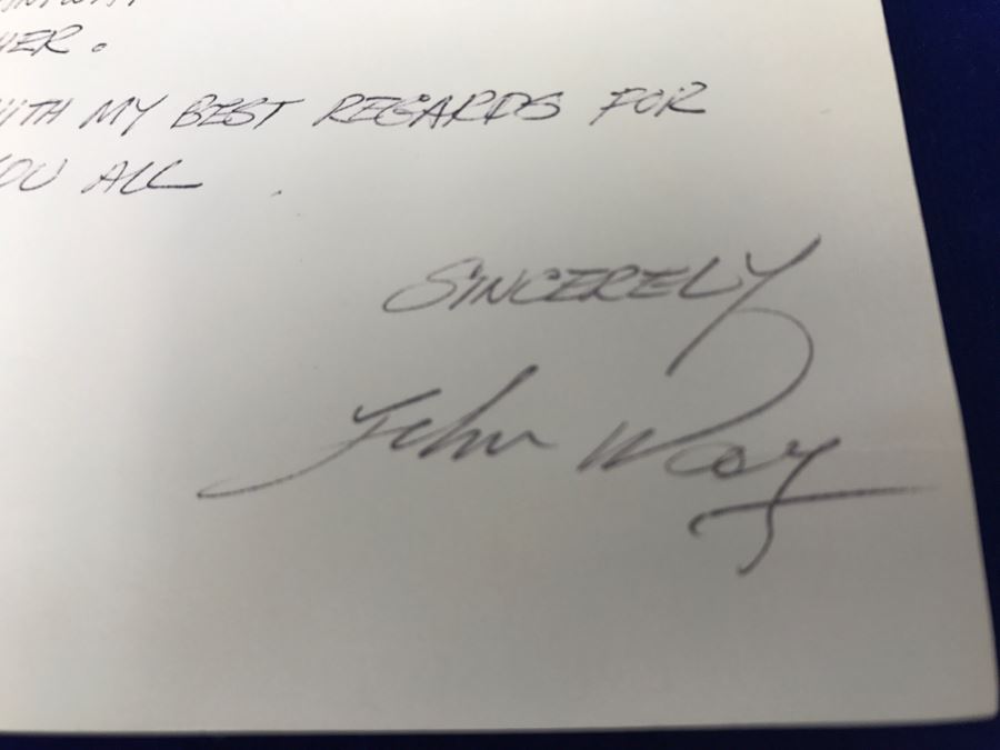 Artist John Way Signed Artist Card With Personalized Hand Written Note From 1980 [Photo 9]