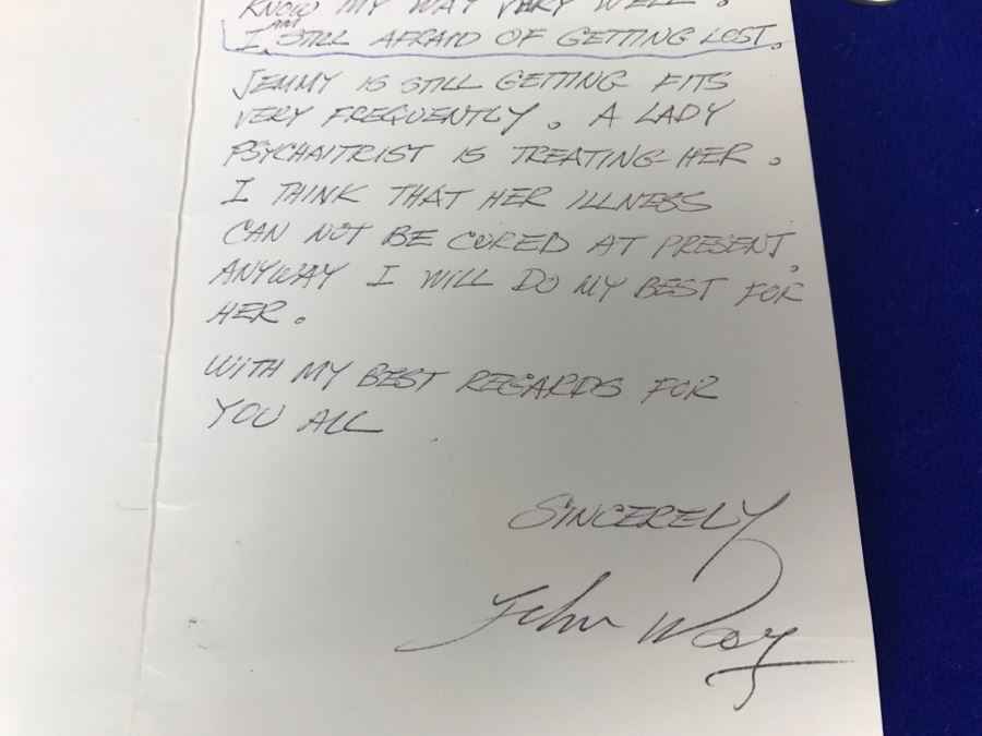 Artist John Way Signed Artist Card With Personalized Hand Written Note From 1980 [Photo 8]