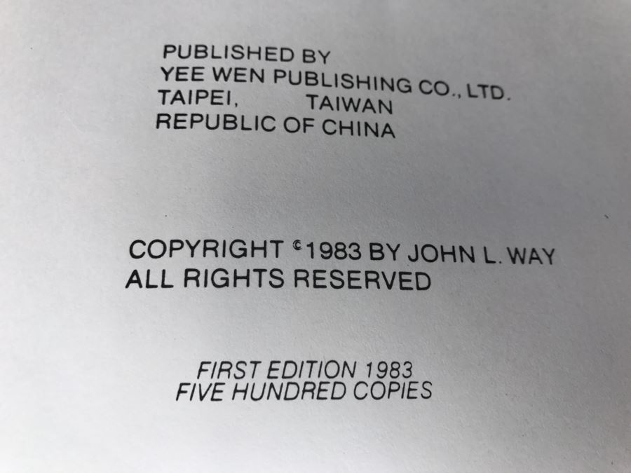 John Way Signed First Edition Book 1983 (Limited To 500 Copies) 'Mao Kung Ting' [Photo 4]