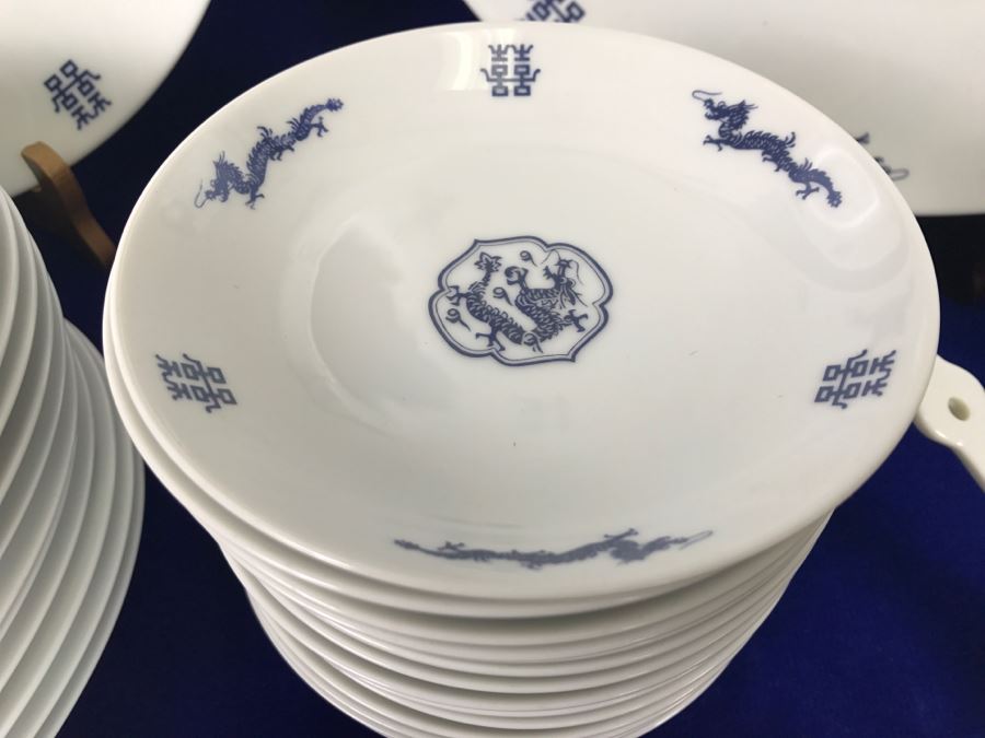 Noritake ~62 Pieces Blue And White China Set Nittoroyal RC Japan Nippon Toki Kaisha Never Used With Original Receipts [Photo 8]