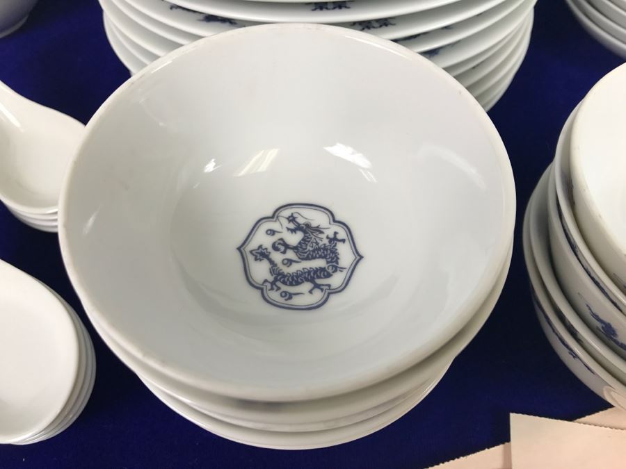 Noritake ~62 Pieces Blue And White China Set Nittoroyal RC Japan Nippon Toki Kaisha Never Used With Original Receipts [Photo 14]