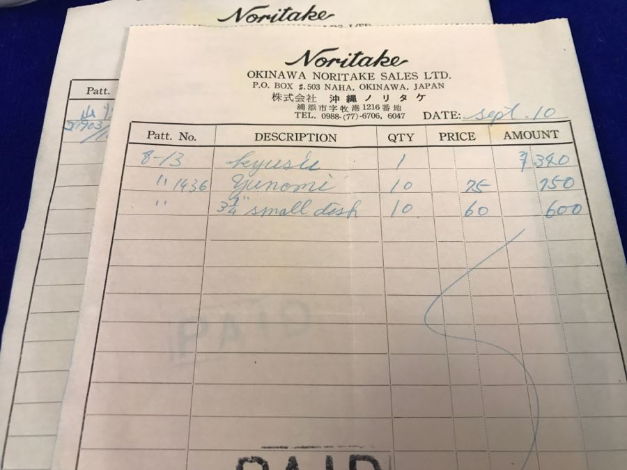 Noritake ~62 Pieces Blue And White China Set Nittoroyal RC Japan Nippon Toki Kaisha Never Used With Original Receipts [Photo 21]