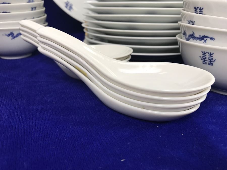 Noritake ~62 Pieces Blue And White China Set Nittoroyal RC Japan Nippon Toki Kaisha Never Used With Original Receipts [Photo 15]