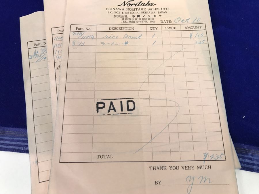 Noritake ~62 Pieces Blue And White China Set Nittoroyal RC Japan Nippon Toki Kaisha Never Used With Original Receipts [Photo 19]