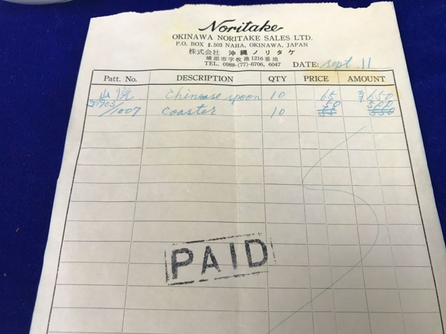 Noritake ~62 Pieces Blue And White China Set Nittoroyal RC Japan Nippon Toki Kaisha Never Used With Original Receipts [Photo 22]