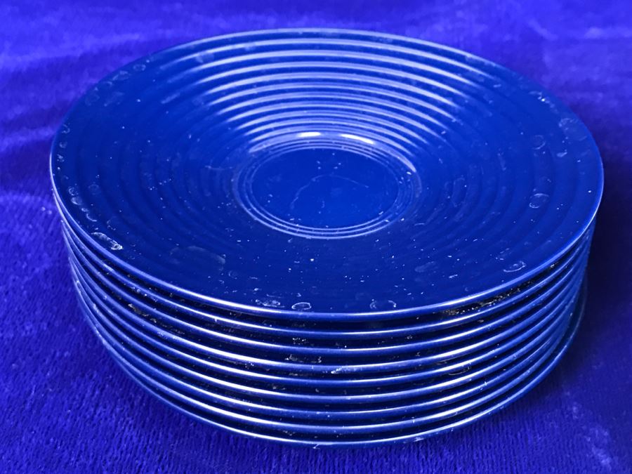 (9) Asian Metal Enamel Plates With (9) Noritake Melamine Ware Japan [Photo 8]