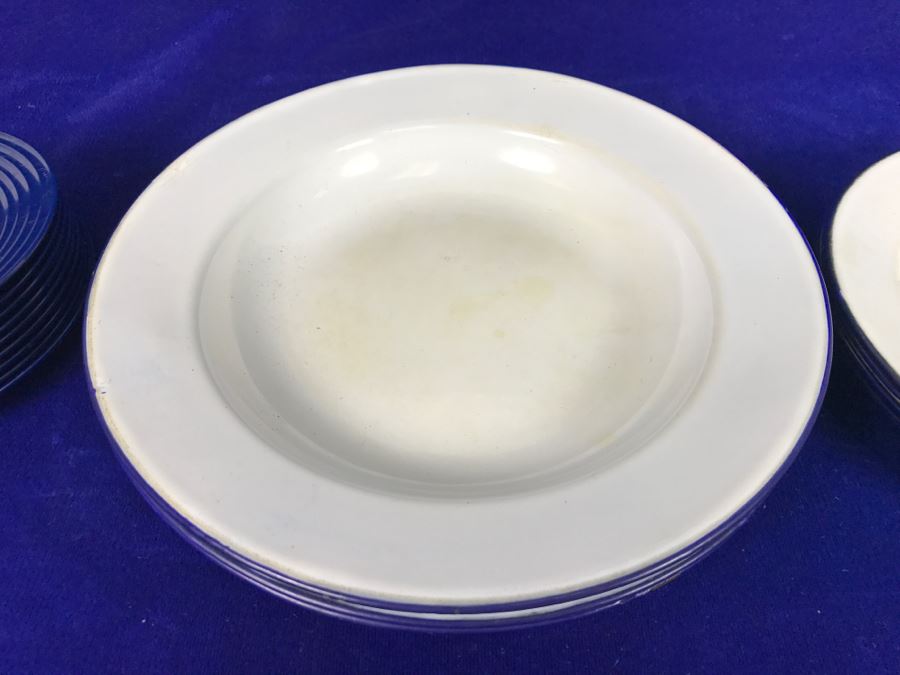 (9) Asian Metal Enamel Plates With (9) Noritake Melamine Ware Japan [Photo 5]