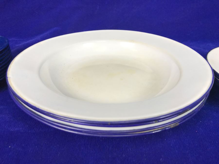 (9) Asian Metal Enamel Plates With (9) Noritake Melamine Ware Japan [Photo 4]