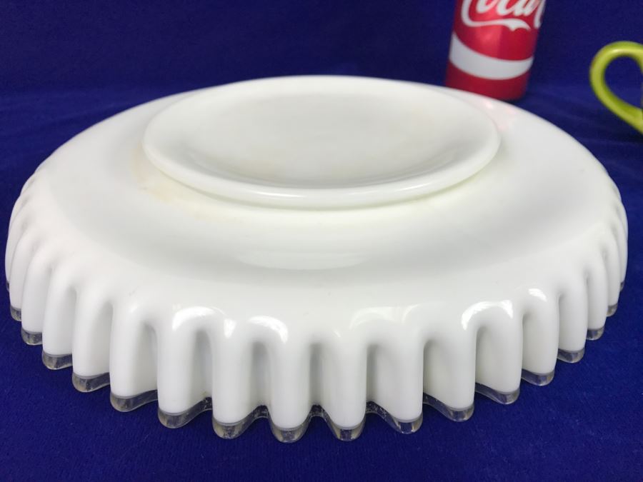 (2) Mid-Century Japanese Cups With Fluted Milk Glass Bowl [Photo 13]