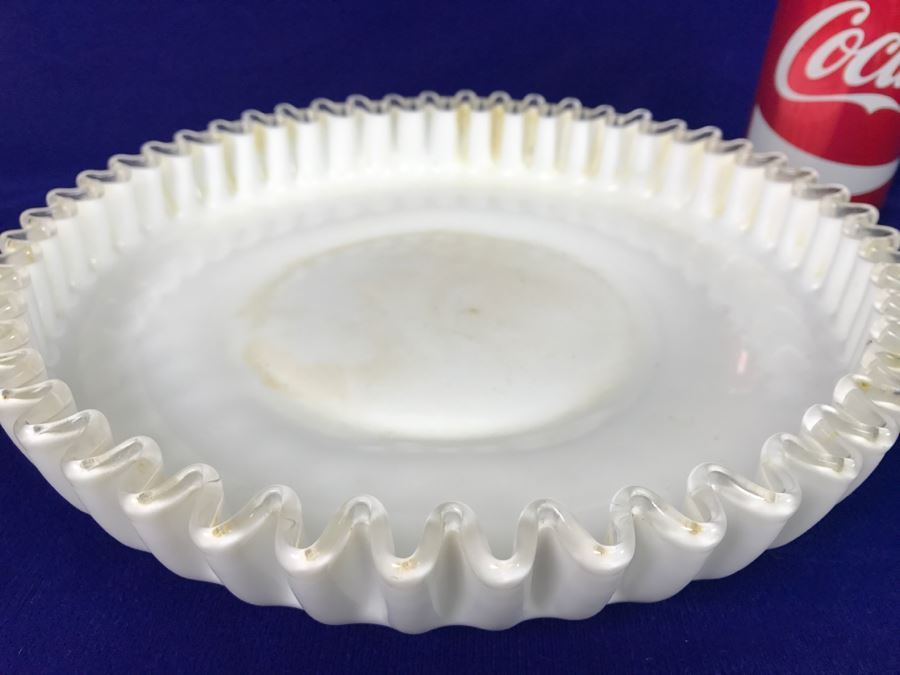 (2) Mid-Century Japanese Cups With Fluted Milk Glass Bowl [Photo 11]