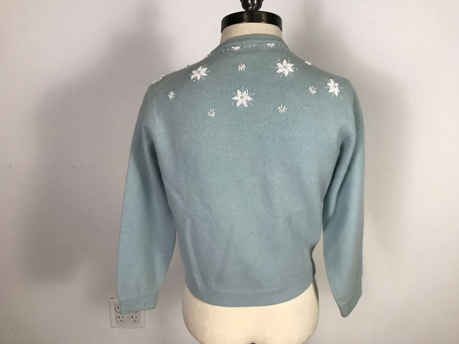 Vintage Hong Kong Hand Beaded Sweater By Harilela's [Photo 8]