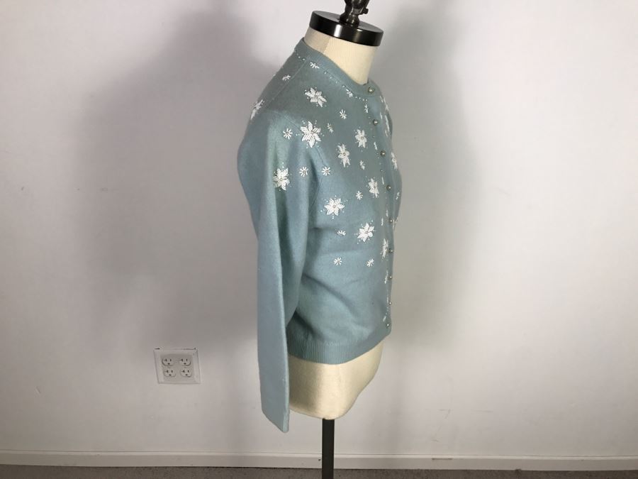 Vintage Hong Kong Hand Beaded Sweater By Harilela's [Photo 7]