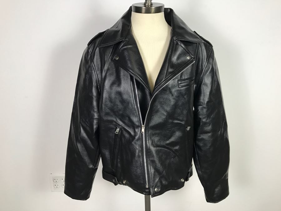 Japanese Hi-Fit Original Faux Leather Jacket Size L
