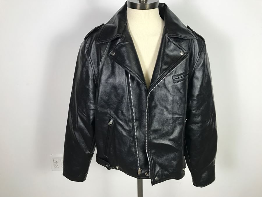 Japanese Hi-Fit Original Faux Leather Jacket Size L [Photo 4]