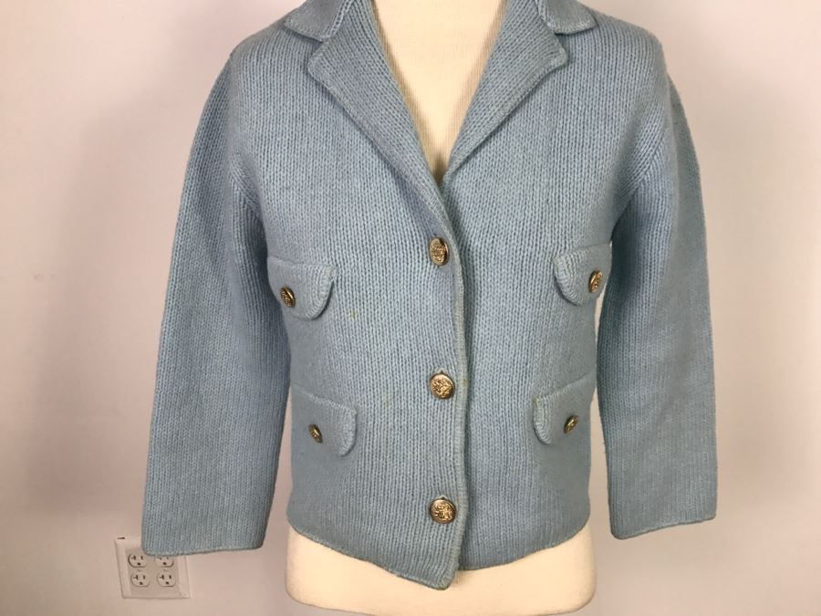 Vintage Knitted Sportswear Button Down Top Jacket By Rosanna 100% ...