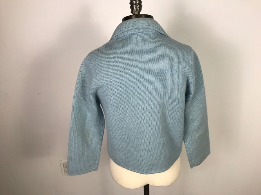 Vintage Knitted Sportswear Button Down Top Jacket By Rosanna 100% Shetland Wool [Photo 4]