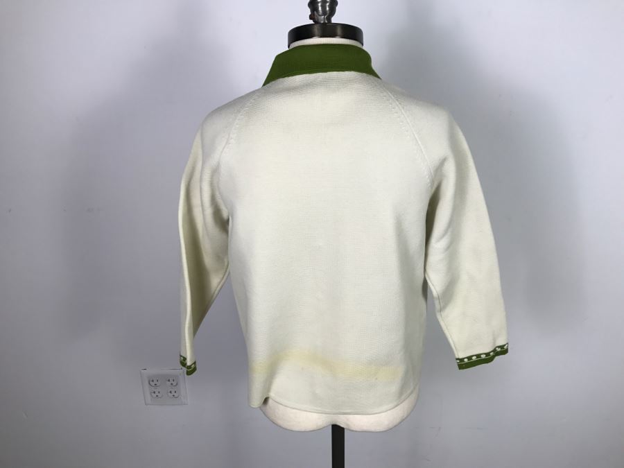 Vintage Hong Kong Button Down Top With Matching Skirt By Marcella 100% Pure Wool Size 10 [Photo 8]