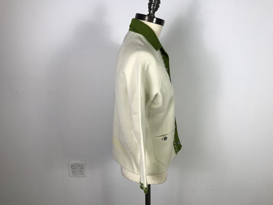 Vintage Hong Kong Button Down Top With Matching Skirt By Marcella 100% Pure Wool Size 10 [Photo 7]