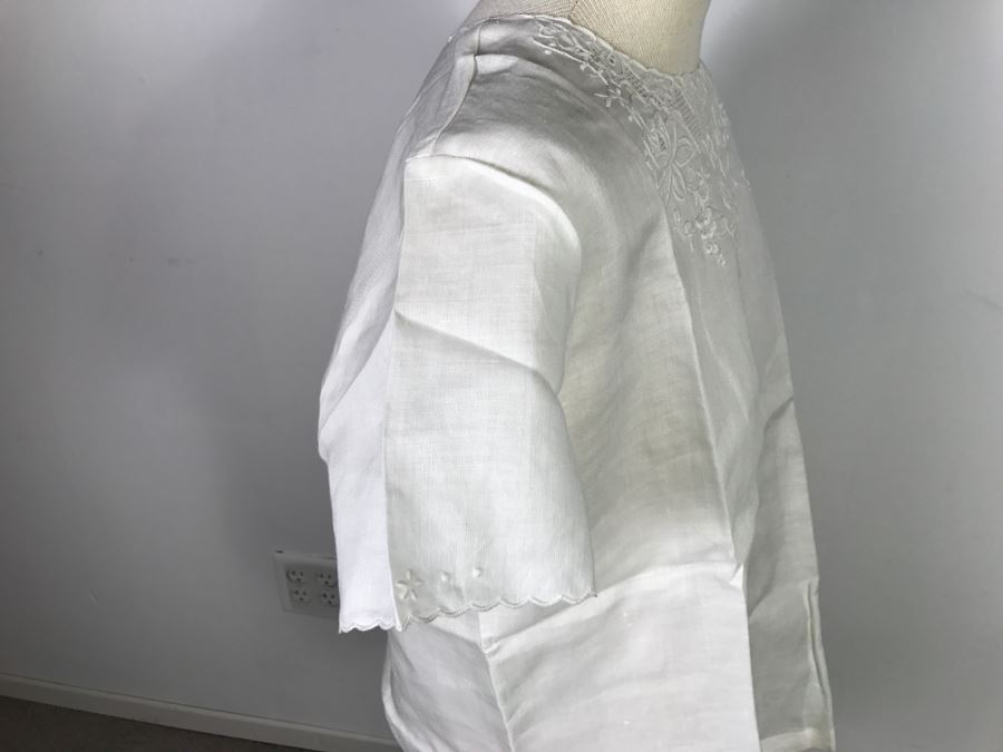 Hand Embroidered Linen Dress By Daffodil Size XL New With Tags From China [Photo 7]