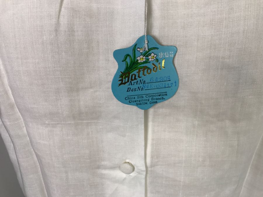 Hand Embroidered Linen Dress By Daffodil Size XL New With Tags From China [Photo 10]