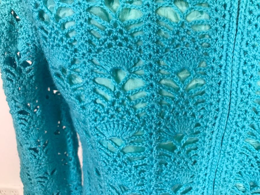 Vintage Knitted Wool Sweater Jacket With Matching Vest And Skirt By The Swank Shop 100% Wool Size 12 [Photo 6]