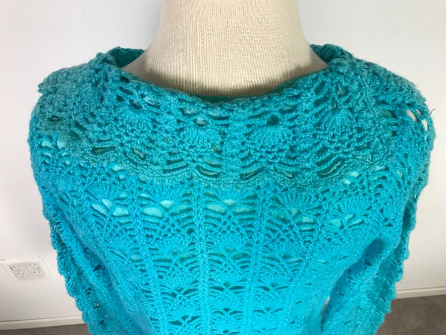 Vintage Knitted Wool Sweater Jacket With Matching Vest And Skirt By The Swank Shop 100% Wool Size 12 [Photo 11]