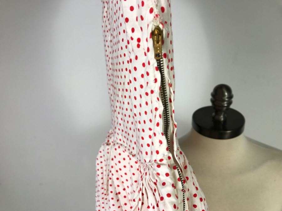 JUST ADDED - Vintage Red Polka Dot Dress [Photo 6]