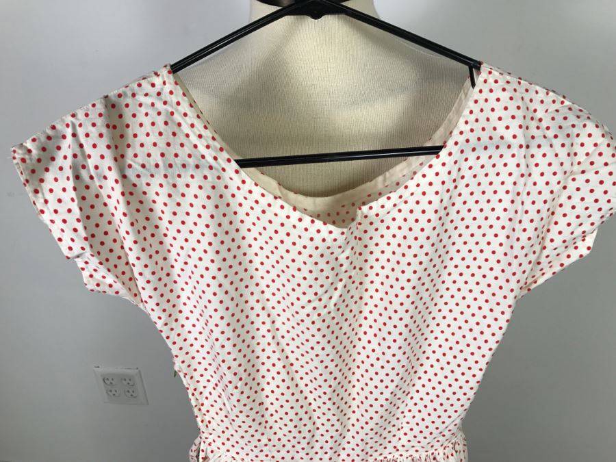 JUST ADDED - Vintage Red Polka Dot Dress [Photo 2]