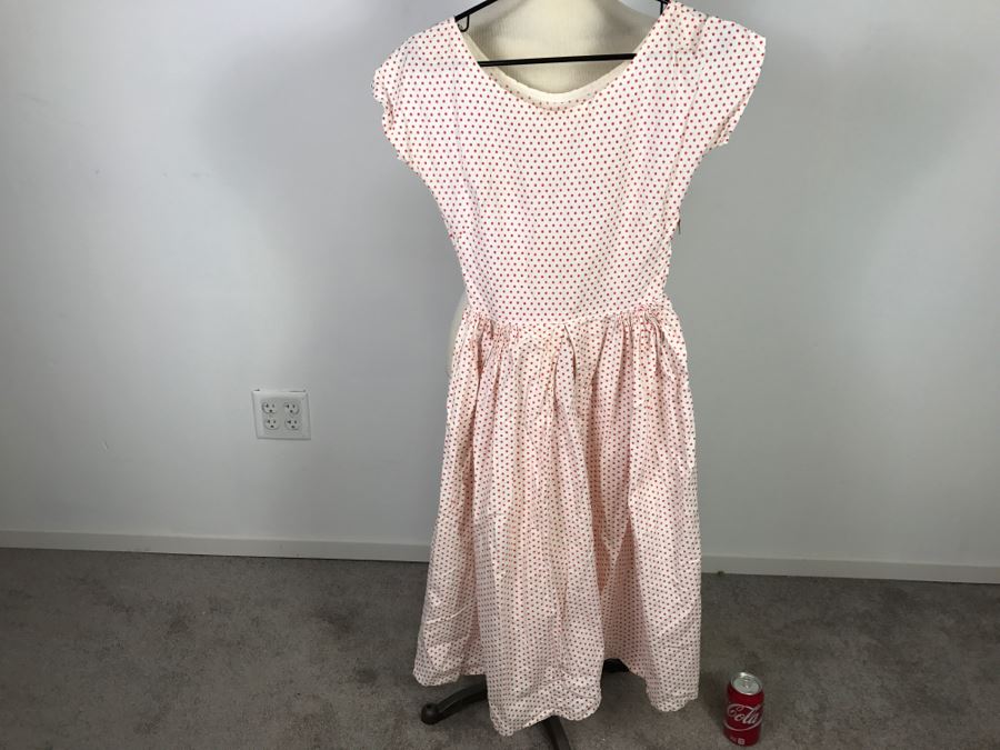 JUST ADDED - Vintage Red Polka Dot Dress [Photo 4]