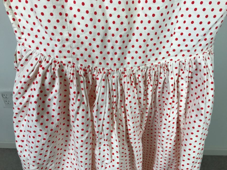 JUST ADDED - Vintage Red Polka Dot Dress [Photo 3]