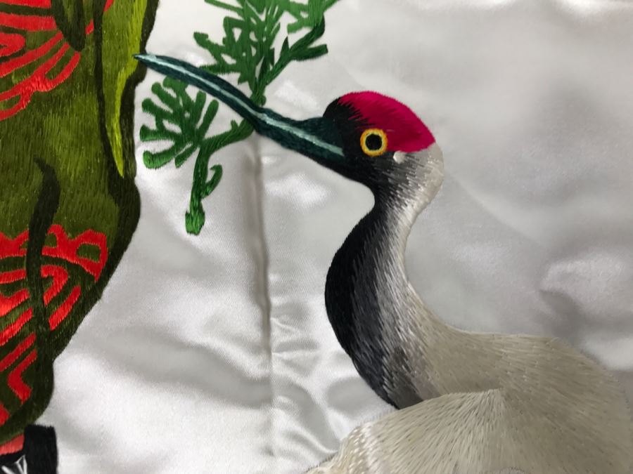 JUST ADDED - Chinese Silk Embroidery Art Wall Hanging Signed [Photo 8]